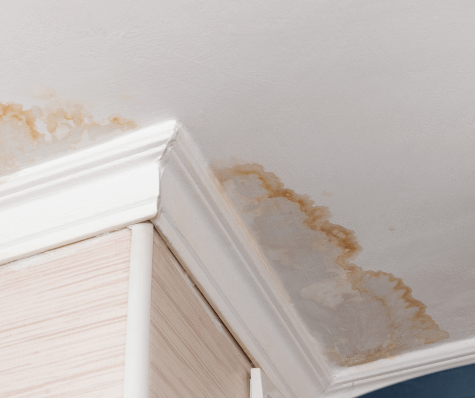 water damaged ceiling